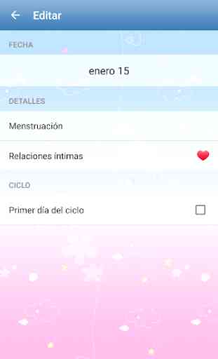 Menstrual calendario - período tracker en español 4