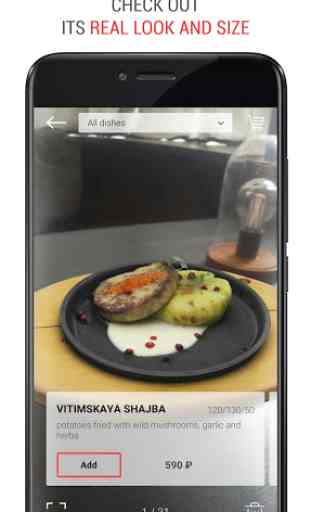 Menu AR Augmented Reality Food 2