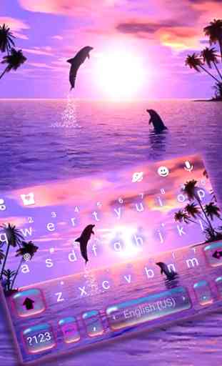 Sunset Sea Dolphin Tema de teclado 1