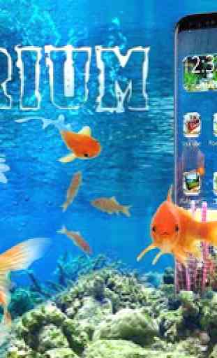 3D Gold fish aquarium theme 4