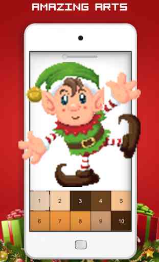 Christmas Pixel Art Coloring App - Color by Number 3