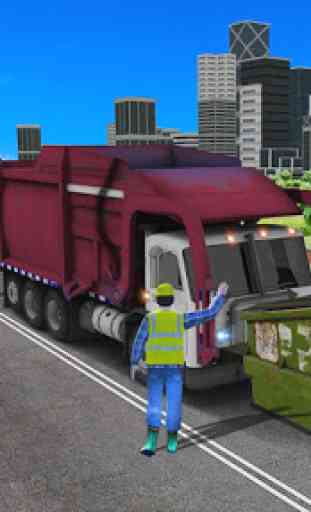 ciudad volador basura camión conducción simulador 3
