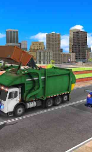ciudad volador basura camión conducción simulador 4