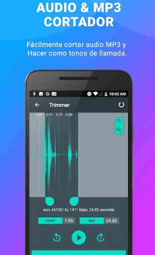 Grabadora de Voz & Grabador de Sonido Cortador MP3 4