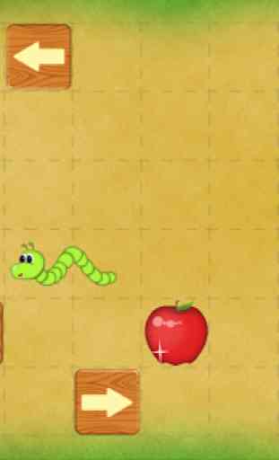 Gusano y manzana - Puzzle de lógica 3