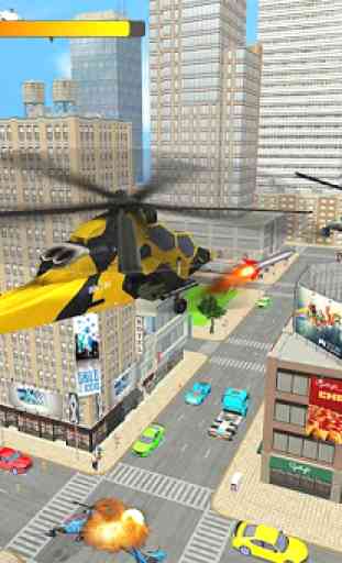 Helicóptero robot transforma juegos de guerra. 2