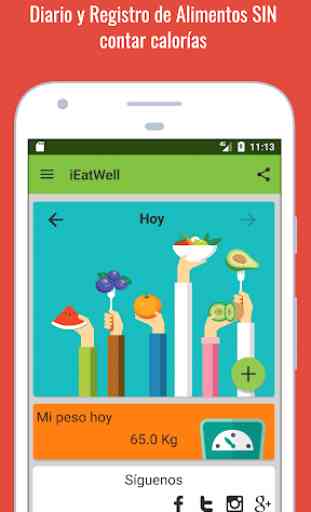 iEatWell: Diario Alimentos & Alimentate Saludable 1