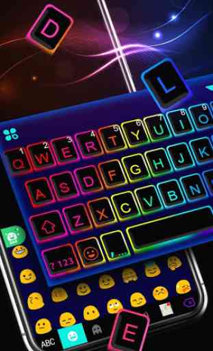 Led Neon Color Tema de teclado 2
