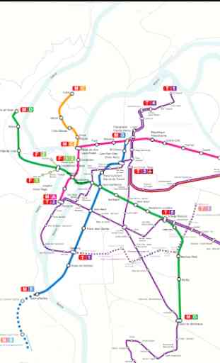 Lyon Metro & Tram Map 2