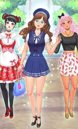 Moda de Kawaii Secundaria – Anime Vestir 1