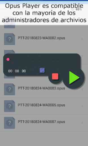 Opus Player - WhatsApp Audio Buscar y Organizar 3