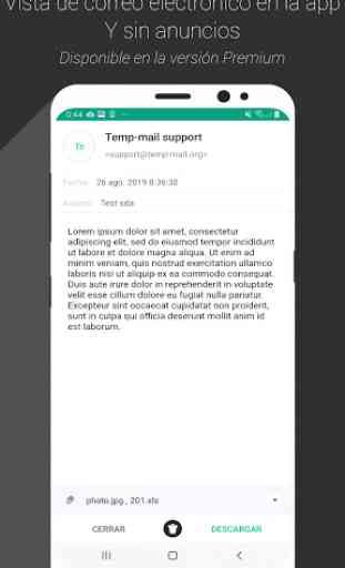 Temp Mail - Correo electrónico temporal desechable 4