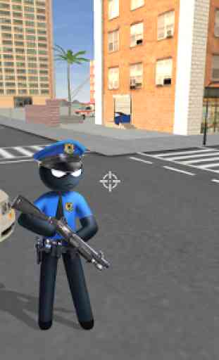 US Police Stickman Vegas Rope Hero City Gangster 2 3