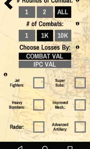 Battle Calculator for Axis & Allies Game 2
