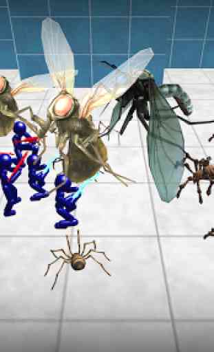 Battle Simulator: arañas y Stickman 3