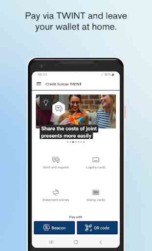 Credit Suisse TWINT – mobile payment app 3