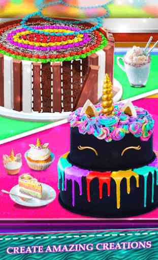 Juego de cocina Real Cakes! Rainbow Unicorn Postre 3