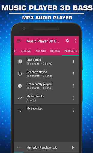 Music Player 3D Bass Mp3 Audio Player 4