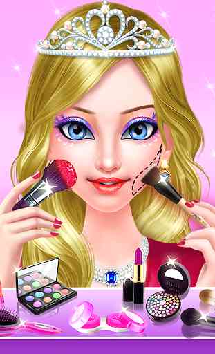 Princesa maquillaje salon - juegos para chicas 3