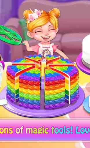 Rainbow Unicorn Cake Maker:Juegos de cocina gratis 4