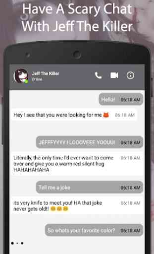 Scary Jeff The Killer Fake Chat And Video Call 1