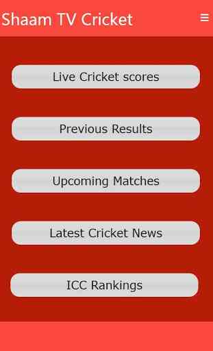 Shaam TV Live Cricket updates 1