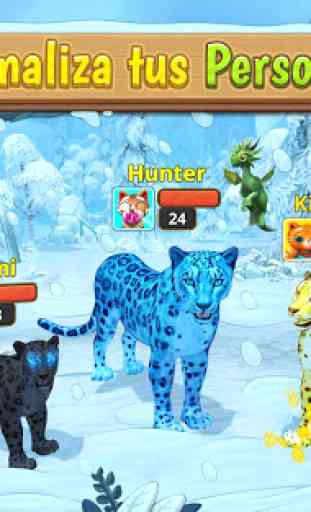 Snow Leopard Family Sim: Animales en línea 2