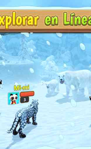 Snow Leopard Family Sim: Animales en línea 3