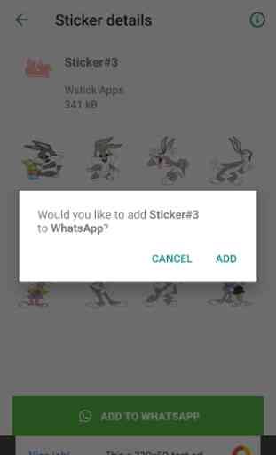Stickers Bunny Diciendo no Para WhatsApp 3