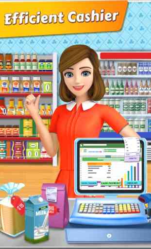 Supermercado Cash Register Sim Girls Cashier Games 1