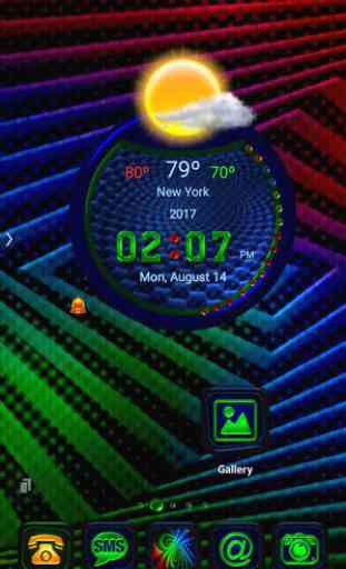 TSF NEXT ADW  Smart LAUNCHER GLOWING COLOURS THEME 3