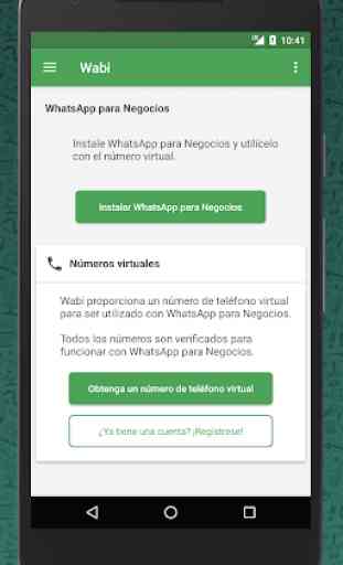 Wabi - Número virtual para WhatsApp Business 1