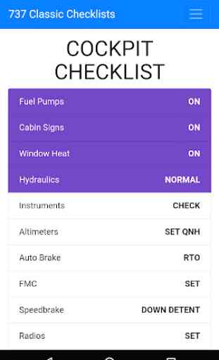 Boeing 737 Classic Checklists 2