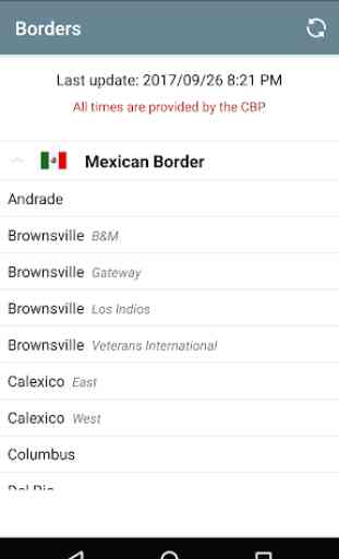 Border Wait Times - Canada & Mexico 3