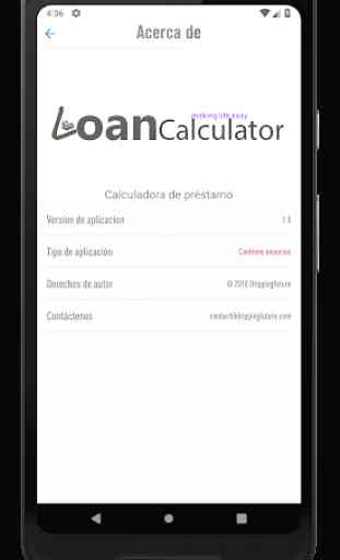 Calculadora de préstamo | Loan Calculator EMI 3