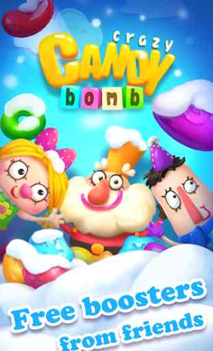 Crazy Candy Bomb-Free Match 3 Juego 1