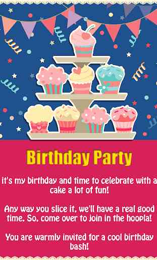 cumpleaños fiesta invitación 2