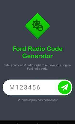 Ford Radio Code Generator - V & M Series 2
