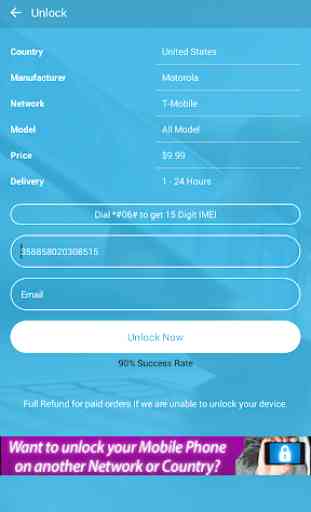 Free Unlock Network Code for Motorola SIM 3