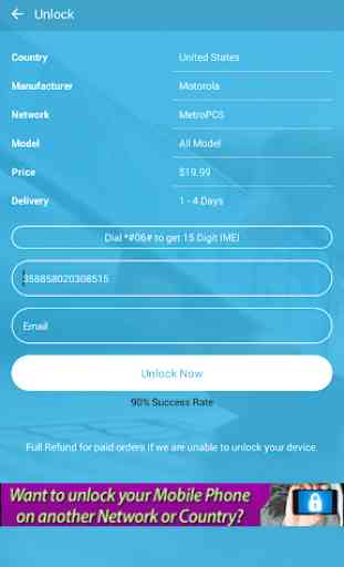 Free Unlock Network Code for Motorola SIM 4