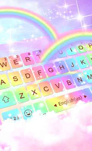 Galaxy Rainbow Tema de teclado 1