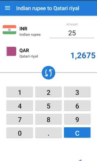 Indian rupee Qatari riyal / INR to QAR Converter 1