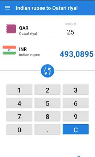 Indian rupee Qatari riyal / INR to QAR Converter 2