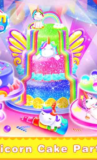 Making Unicorn Rainbow Cake - Juegos de cocina 1