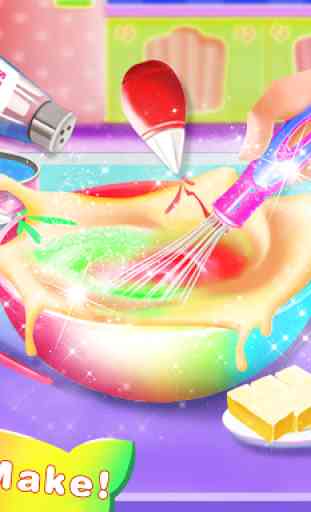Making Unicorn Rainbow Cake - Juegos de cocina 3