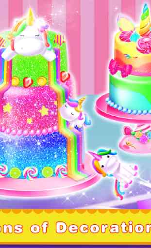 Making Unicorn Rainbow Cake - Juegos de cocina 4