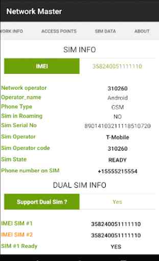 Master Network Info & SIM Query Tool 1