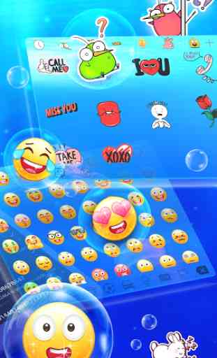 Messenger SMS - 3D Ocean Theme, Call app, Emojis 3