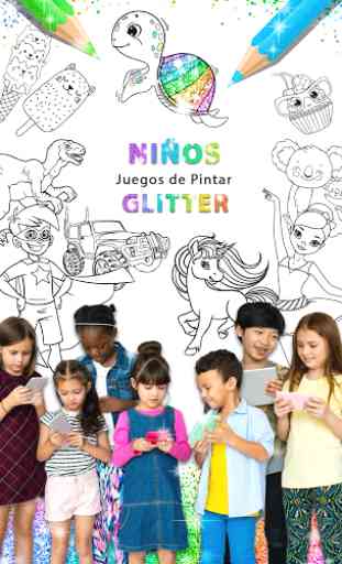 Niños Juegos de Pintar Glitter: Juegos de Niños 1