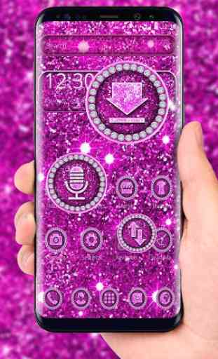 Purple Glitter Sparkling Theme 1